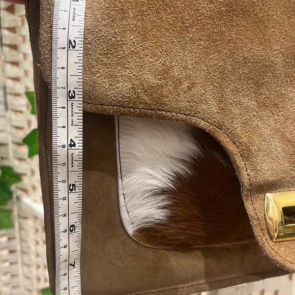 vintage handbags 1970s Genuine Suede And Cowhide. Bohemian/ Hippy - Picture 8 of 10